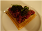 beef tartare and caviar waffle